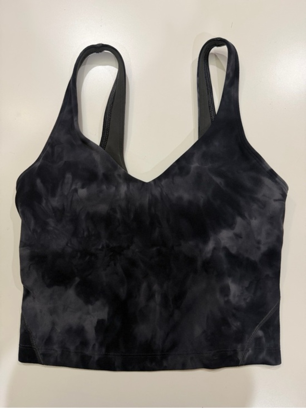 lululemon athletica Black Tie-Dye V-Neck Sports Bra Tank